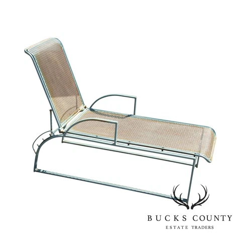 Mid Century Modern Wrought Iron Chaise Lounge Cover