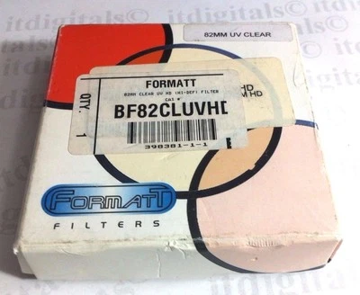 Formatt 82mm BF82-CLUVHD UV Clear HD (HI-DEF) Lens Filter 82 mm 29831-1-1 - Image 1 of 4