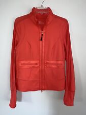 Zella Womens Size XL Coral Orange  Zip Front Active Wear Knit Jacket