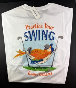 Tommy Bahama Herren Grafik T/Big-Tall/Weiß/100% Baumwolle ÜBUNGSSCHWUNG Golf - Bild 1 von 10