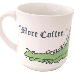 Vintage Sandra BOYNTON Tasse More Coffee Dragon selten Künstler signiert weiß grün - Bild 1 von 10