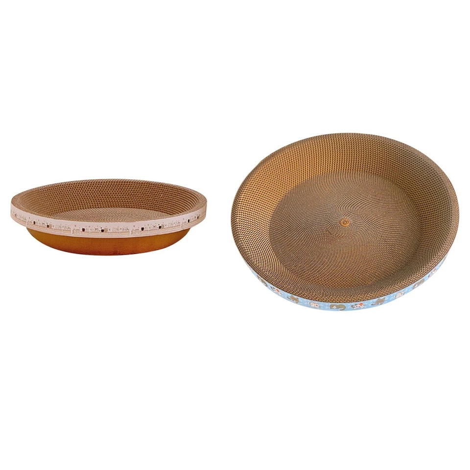 Round Cardboard Cat Scratcher Bed Mat Scratch Pad Nest Rest Pet Supplies - Image 1 of 1