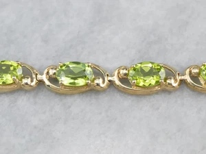 12 CT Oval Cut Lab Created Yellow Citrine Tennis Bracelet 14K Wh Gold Plated 7" - Picture 1 of 7