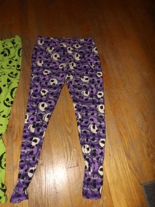 LuLu Roe lila Nightmare Before Christmas Jack Skellington Leggings Tall & Curvy - Bild 1 von 1