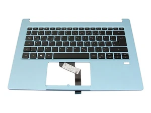 Clavier original Acer Swift 3 (SF314-57G) avec top case FR (allemand) noir/bl - Photo 1/4