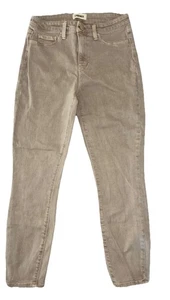 L'AGENCE Margot Skinny High Rise Jeans Women’s 27 Biscuit Crop Stretch USA NEW - Picture 1 of 11