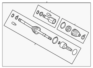 Genuine Subaru Axle Assembly 28321AL000 - Picture 1 of 3