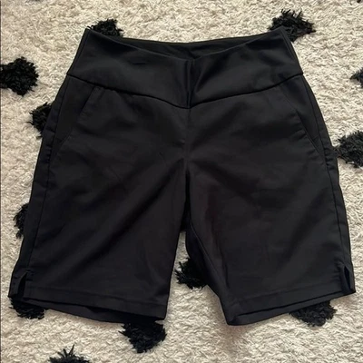 Adidas size small Women's Black Bermuda Shorts knee length side pockets casual - Image 1 of 4