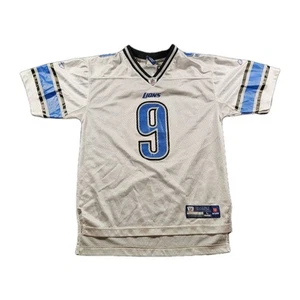 Detroit Lions Mathew Stafford Jersey #9 NFL Reebok White Youth Size Large - Picture 1 of 9