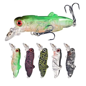 5PCS 3.5g 5.5cm Grasshopper Insect Baits Fishing Lures Wobblers Crankbaits - Picture 1 of 24