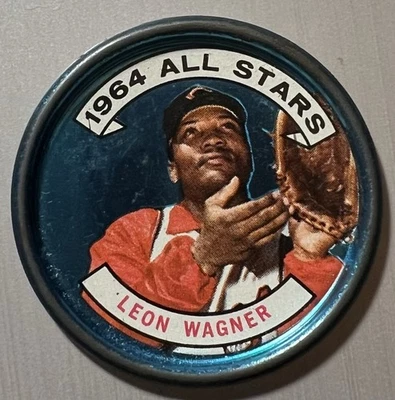 1964 年 TOPPS 全明星棒球硬币 - 莱昂·瓦格纳(克莱夫兰印第安人)#130 — 第 1/2 张图片
