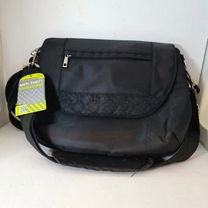 Neu mit Etikett Travelon Anti-Diebstahl Signature Umhängetasche schwarz orig Unisex Taschen! - Bild 1 von 15