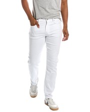 7 For All Mankind Adrien White Straight Jean Men's White 33