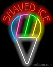 Shaved Ice Ice Cream Neon Sign Genuine Neon Sign Jantec Usa Fast Free Shipping