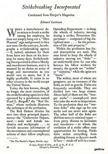 STRIKE-BREAKING 1935 SCAB AGENTUREN FEATURE: PERL BERGOFF + EISENBAHNAUDIT CO usw. - Bild 1 von 1