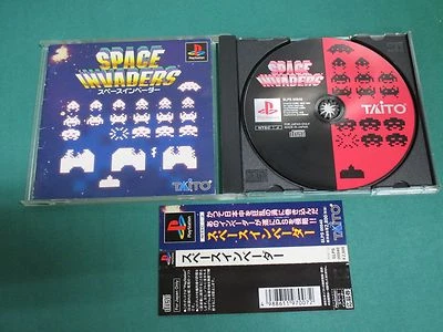 PlayStation -- SPACE INVADERS -- PS1. Spine card. JAPAN GAME. 18346 - Image 1 of 4