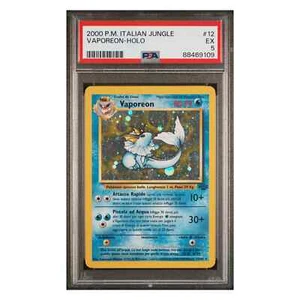 2000 POKEMON ITALIAN JUNGLE - Vaporeon Holo 12 PSA EX 5 ITA Pokémon Card - Foto 1 di 2