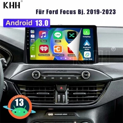 Für Ford Focus Bj. 2019-2023 Android 13 Carplay Autoradio BT GPS Navi DAB+ 2+64G - Bild 1 von 4