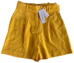 Forever New Womens Tailored Belted Suit Shorts Sz 8 Saffron Dress Shorts BNWT - Picture 1 of 14