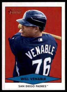2007 Bowman Heritage Prospects Red Will Venable San Diego Padres #BHP51 - Picture 1 of 2