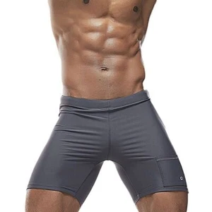 Mens Quick Dry Pro Swimming Pants Tight Swimsuit Surfing Board Shorts Drawstring - Picture 1 of 15
