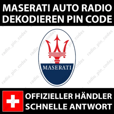 MASERATI RADIO DEKODIEREN PIN CODE GHIBLI QUATTROPORTE GRANTURISMO VP4 R1 M139 - Bild 1 von 4