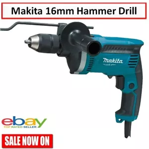 Makita 16mm Hammer Drill Steel Wood Mason Drilling Variable Speed Keyless Chuck - Picture 1 of 5