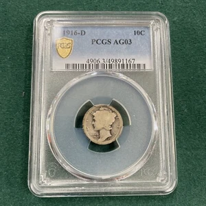 1916 d mercury dime PCGS AG3 - Picture 1 of 3