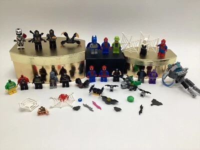 Lego Super Heroes Minifigures Lot Outrider Spider-Man Gwen Batman Riddler Okoye - Image 1 of 4
