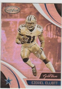 EZEKIEL ELLIOTT Dallas Cowboys 2018 Certified GOLD TEAM Insert Football Card - Bild 1 von 2