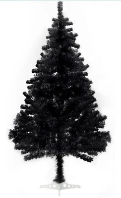 Árbol de Navidad, negro 6 pies con 30 pulgadas de diámetro en tamaños base/color en tienda-B1 Foto 1 de 4