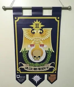 Wargame Style Ultramarine 2nd Co Banner de B.A.S Gaming - Imagen 1 de 4