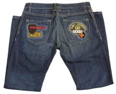 Pantalones de mezclilla para hombre Robins D5860 Kings County parche lavado medio premium diseñador 38 Foto 1 de 2