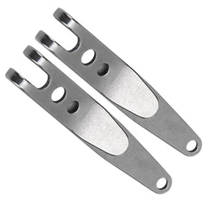 2Pcs Outdoor Belt Clip Stainless Steel Suspension Pocket Clip Key Holder CW - Picture 1 of 22
