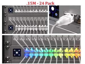 1 Pack of .15M - Ubiquiti Etherlighting Patch Cables - 24 Cables - Photo 1/12