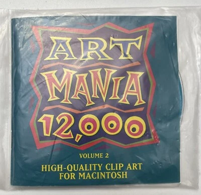 Art Mania 12000 Volume 2 High Quality Clip Art For Macintosh 1 and 2 New Sealed - Image 1 of 2