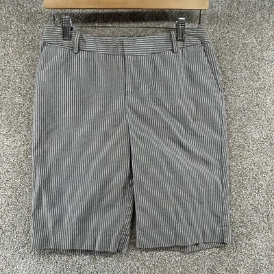 Mossimo Women's Shorts Size 2 Gray White Striped Low Rise - Image 1 of 4