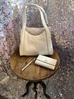 Michael Kors Rosemary Large White Leather Tote & Matching Wristlet Authentic Nwt