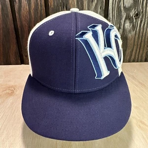 Sombrero KC Royals New Era 59Fifty 7 1/4 3D Logo Molinete Azul Marino Lana Kansas City - Imagen 1 de 12