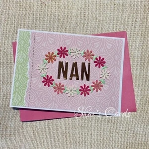 Floral Happy Mothers Day Card for NAN, Handmade in Australia - Picture 1 of 6