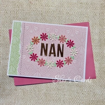 Floral Happy Mothers Day Card for NAN, Handmade in Australia - Image 1 of 4