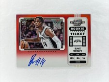 Blake Wesley 2022-23 Panini Contenders Optic Rookie Ticket Red /99 #130