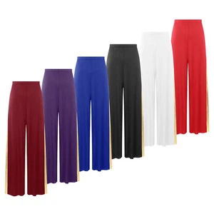 Moderne Damen Patchwork Tanzhose Bühne Lob Zeremonie Tanzkleidung geräumig Yoga - Bild 1 von 79