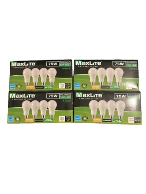 Maxlite Dimmable LED Soft White Light Bulb 10-Watt 75 Watt replacement 2700k LOT - Image 1 of 4