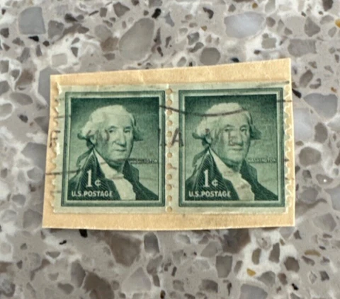 Rare 1912 George Washington Stamp - 1 Cent Green Color Cover