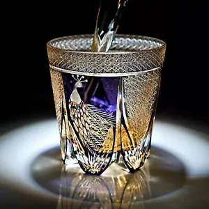 Whiskey Glasses for Scotch, Bourbon, Liquor Cocktail Crystal Glasses Purple 12oz - Picture 1 of 12