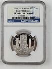 2011 S Us Army Half Dollar - Ngc Pf70 Ultra Cameo - Early Releases