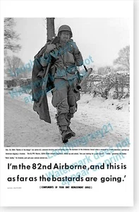 This Is As Far As The Bastards Are Going 82nd Airborne Division Poster Style 1 - Picture 1 of 1