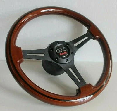 Volante apto para Audi madera clásico 80 90 100 B3 B4 S2 RS2 86-96 Foto 1 de 4