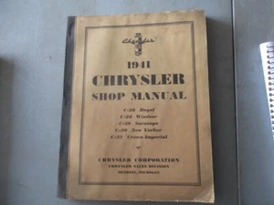 Vintage 1941 Chrysler Shop Service Manual Repair Book Multiple Models Original - Bild 1 von 1